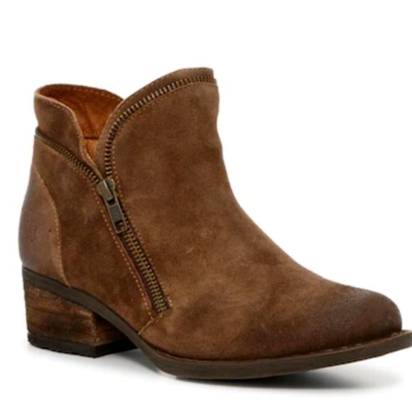 Born BR0014106 Montoro Distressed Suede Leather Side Zip Boots Womens 10M NWOB - Picture 15 of 15